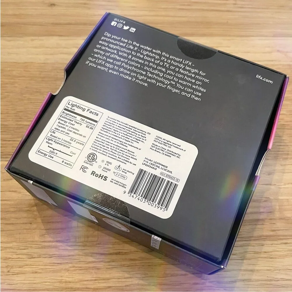 LIFX 40 in. Smart Multi-Color RGB+W Wi-Fi Plug-In LED Strip Light Kit *BNIB*